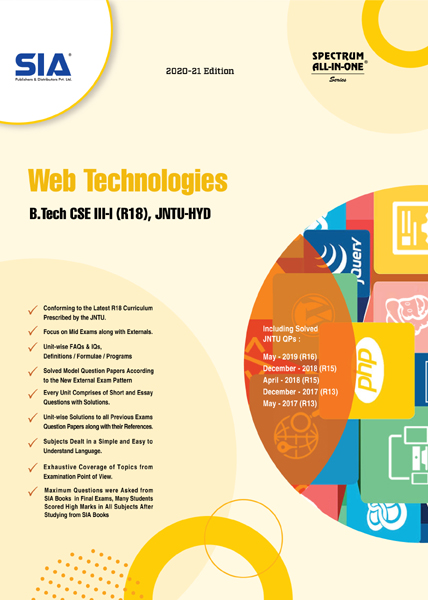 Web Technologies JNTU H R18 B.Tech III I CSE R18 SIA