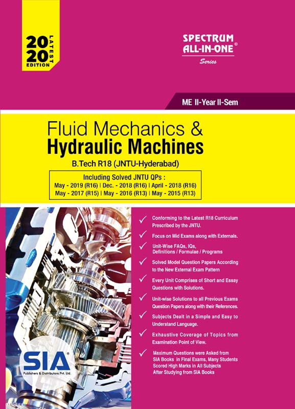 Fluid Mechanics and Hydraulic Machines JNTU H R18 B.Tech II II